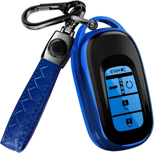 Miniatura 31 de Lucrum Compatible con funda para llavero Honda y llavero de cuero - Estuche de llavero de TPU para Accord Civic CR-V HR-V Pilot Ridgeline SE LX