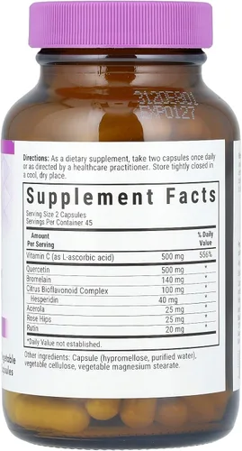 Miniatura 2 de BlueBonnet Suplemento de vitamina C súper quercetina, 90 cápsulas
