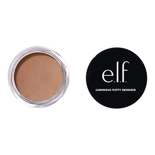 e.l.f. Bronceador de masilla luminoso, bronceador ligero de masilla a polvo para un acabado radiante, brillante, altamente pigmentado, vegano y