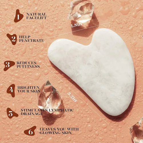 Miniatura 5 de BAIMEI IcyMe - Juego de rodillo de jade y Gua Sha, rodillo facial y herramientas faciales de Gua Sha para rutina de cuidado de la piel y hinchazón