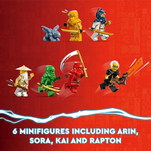 Miniatura 6 de LEGO NINJAGO Destiny’s Bounty – Carrera Contra el Tiempo 71797 - Juego de construcción de juguete con una nave aérea ninja, 2 dragones y 6 Rojo