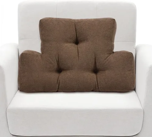 Almohada de espalda para reclinable, almohada de apoyo lumbar suave y esponjosa, cojín de apoyo para la espalda, cojín lumbar grueso para sillas,