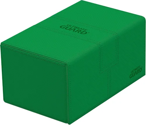 Miniatura 30 de Ultimate Guard Twin Flip'n'Tray 200+, estuche para mazo para 200 tarjetas TCG de doble manga + bandeja de dados, color rojo, cierre magnético
