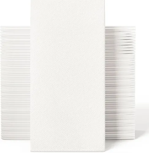 Miniatura 10 de JOLLY CHEF 100 toallas de mano desechables, suaves y absorbentes, servilletas para cena con sensación de lino, elegantes toallas de papel Plateado