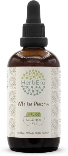 Miniatura 6 de HerbEra White Peony B60 - Extracto de hierbas sin alcohol, gotas líquidas concentradas, peonía blanca natural (Paeonia Lactiflora) raíz seca