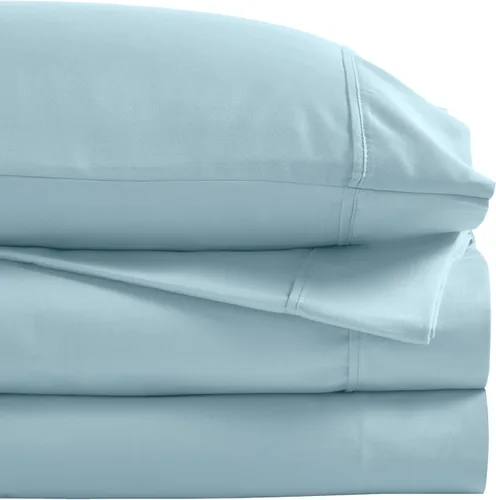 Miniatura 13 de Superior 1200 Thread Count Cotton Blend Sheet Set, Deep Pocket Sheets, 1 Elastic Deep Pocket Fitted Sheet, 1 Flat Sheet, 2 Pillowcases, Cotton Rich