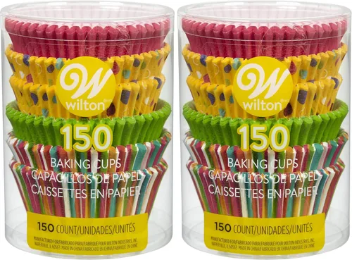 Miniatura 5 de Wilton Cupcake Liner - Tazas para hornear estándar, 150 unidades, multicolor - Patrones