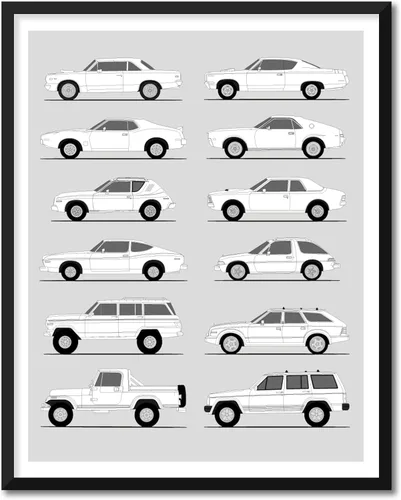 Miniatura 46 de Idea Network Póster hecho a mano compatible con Chevy impreso, arte de pared, decoración hecha a mano de lo mejor de las generaciones de Chevy