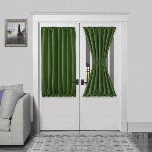Miniatura 146 de DWCN Cortinas para puerta francesa: cortina térmica con bolsillo para barra para puertas con ventana de vidrio, puertas de cocina y patio