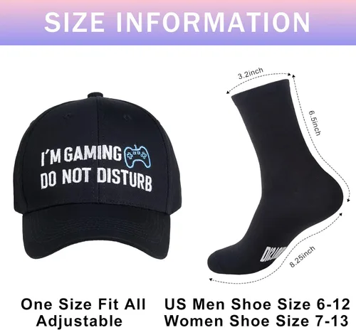 Miniatura 7 de Novelty Gamer Socks Beanie Winter Hat Baseball Cap,Funny Idea for Teens Boys Men Teenagers