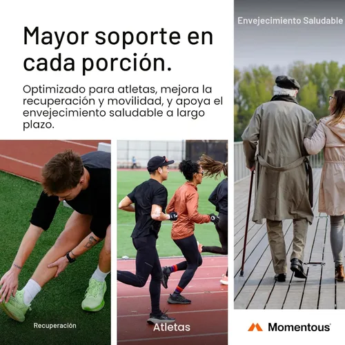 Miniatura 5 de Momentous - Polvo de péptidos de colágeno alimentado con pasto - Polvo de proteína de colágeno con Fortigel y vitamina C para el cabello, la piel