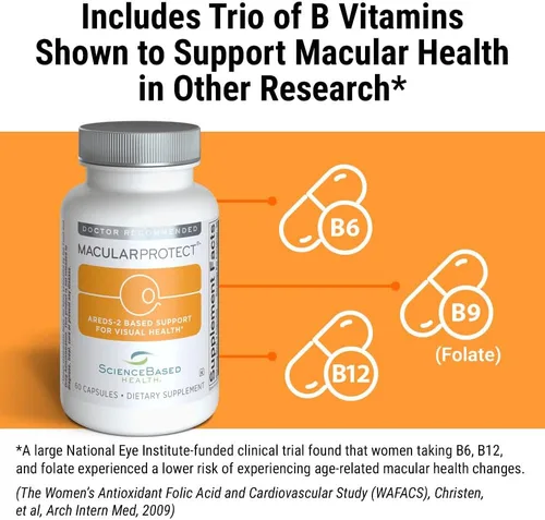 Miniatura 5 de ScienceBased Health MacularProtect AREDS 2 Formula – Suplemento vitamínico y mineral para la salud ocular con luteína, zeaxantina y vitaminas B
