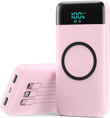 Miniatura 12 de Cargador portátil inalámbrico de 40800 mAh con 3 cables integrados, batería de carga inalámbrica 7 en 1 de 15 W, 25 W PD QC 4.0 carga rápida USB C