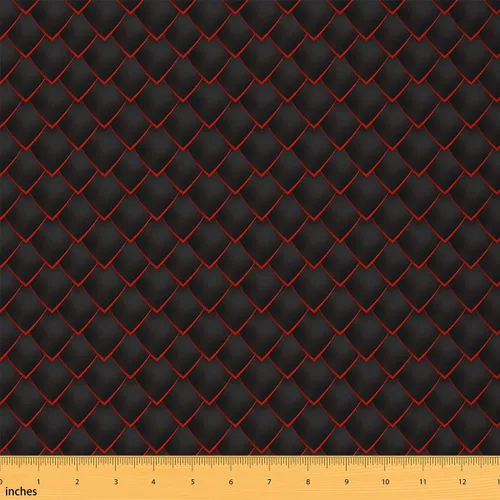Miniatura 30 de Castle Fairy Diamond Lattice Decorative Fabric Geometric Fishscale Sewing Craft for Girls Women Modern Minimalist Abstract Outdoor Fabric Home DIY