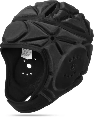 Miniatura 11 de Casco de fútbol con bandera, casco de fútbol de carcasa suave para 7 v7, estilo gorra de rugby, protección acolchada ligera, transpirable, ajuste