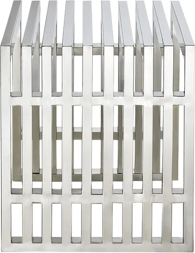 Miniatura 4 de Modway Gridiron - Banco moderno moderno de acero inoxidable, 19.5 pulgadas