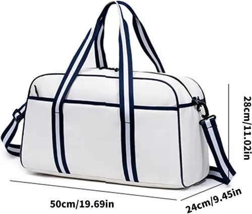 Miniatura 3 de Bolsa de gimnasio deportiva grande con zapatos y bolsillos húmedos y secos, funda de paleta para hombres y mujeres, accesorios deportivos, bolsas