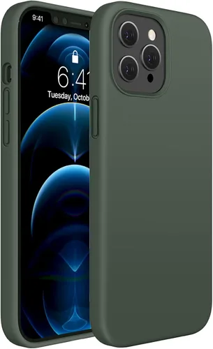 Miniatura 71 de Miracase Funda diseñada para iPhone 13, con protector de pantalla de vidrio templado, forro de microfibra suave antiarañazos, funda de goma