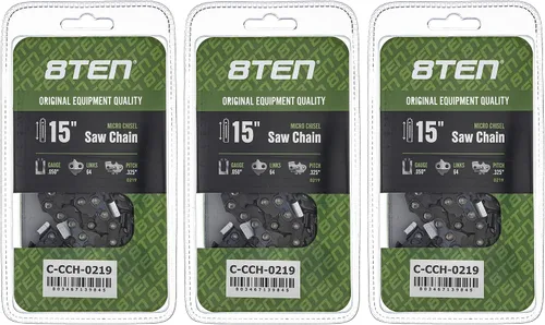 Miniatura 143 de 8TEN Cadena de motosierra semi cincel de 6 pulgadas .050 1/4 42 DL para Worx WG320 Black & Decker LLP120 (paquete de 3)