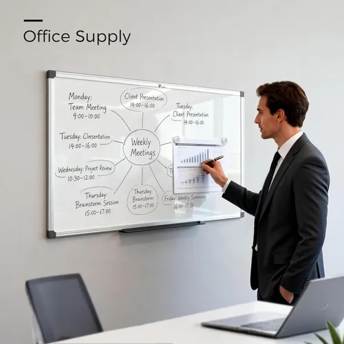 Miniatura 2 de TOWON Magnetic Dry Erase Whiteboard 36 x 24 in, Large White Board for Wall, 3 x 2 Ft Whiteboard with Marker Tray & 2 Magnets, Silver Aluminum Frame