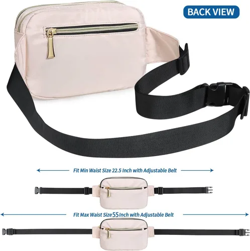 Miniatura 3 de Riñoneras para mujeres y hombres, a la moda, de talla grande, para niñas y niños, con 5 bolsillos, cinturón ajustable, linda bolsa de cadera