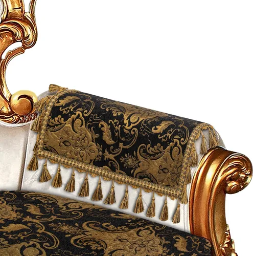 Loom and Mill Juego de 2 Fundas de Lujo para Reposabrazos de Sofá, Antideslizante de Felpilla Gruesa de Damasco, Funda para Brazos de Sofá Protector