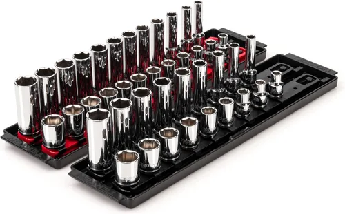 Miniatura 16 de TEKTON Juego de llaves de vaso de 6 puntos con rieles y bandeja, 30 piezas (1/4-1 pulg.) SHD91209