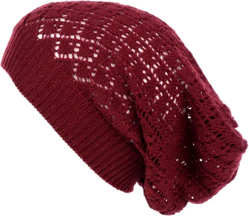 Miniatura 2 de BYOS - Gorro de punto de ganchillo ligero y holgado para mujer