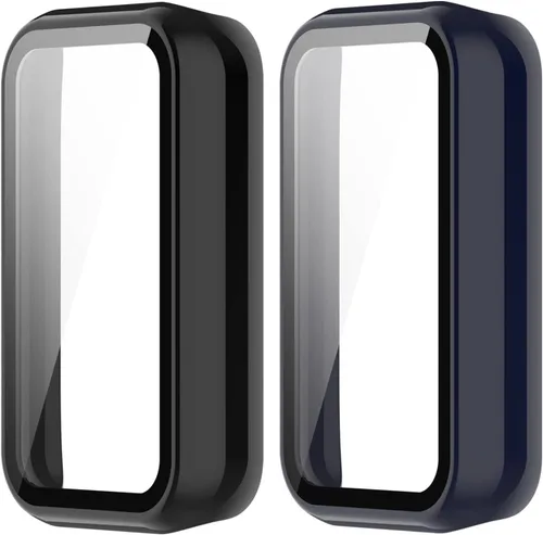 Miniatura 11 de E ECSEM Funda compatible con Amazfit Band 7 con protector de pantalla de vidrio templado integrado, cobertura completa, carcasa protectora ultrafina