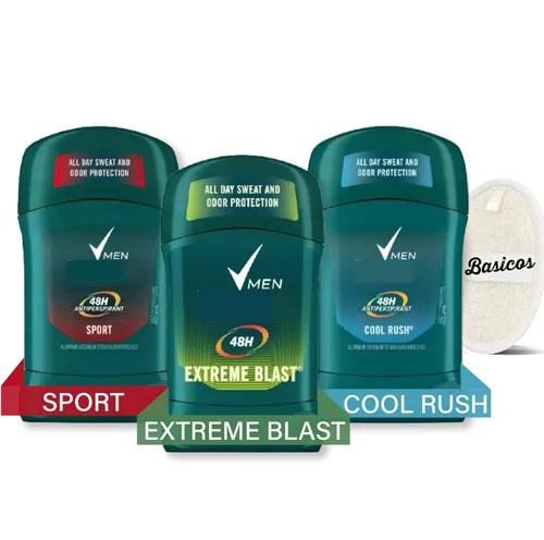 Desodorante Varillas sólidas invisibles para hombre, juego variado de 3, desodorante antitranspirante, aromas variados que incluyen Extreme Blast,