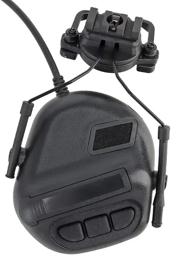 Miniatura 3 de ATAIRSOFT - Auriculares tácticos para casco con intercomunicador de potencia ilimitada con micrófono, impermeables para caza y tiro, orejeras sin BK