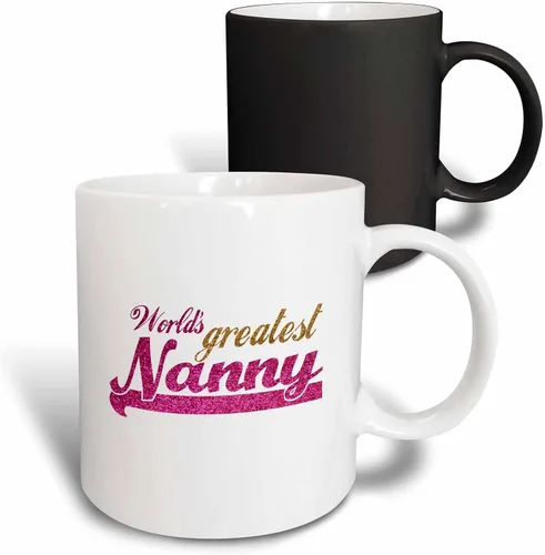 Miniatura 7 de 3dRose Worlds Greatest Nanny - Taza de 11 onzas, color negro