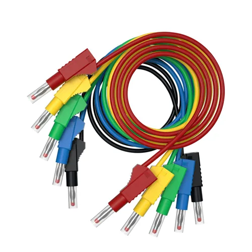 Miniatura 8 de Cable de prueba de enchufe de plátano de seguridad de 0.157 in, 5 uds., 39.4 in/3.3 pies, línea cubierta de seguridad totalmente aislada para cable