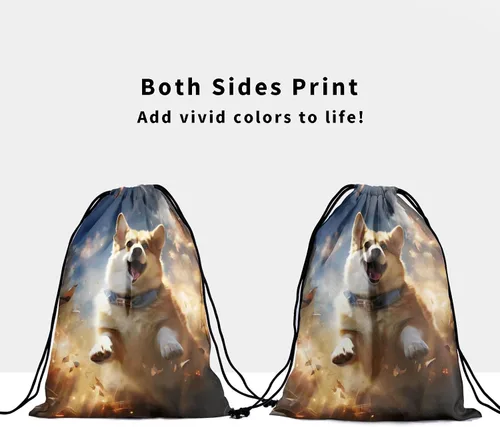 Miniatura 185 de Bolsa de agarre de gimnasia de piel de animal, bolsa de gimnasia con cordón ajustable, bolsa de cuerda para fauna silvestre, Mariposas Galaxy