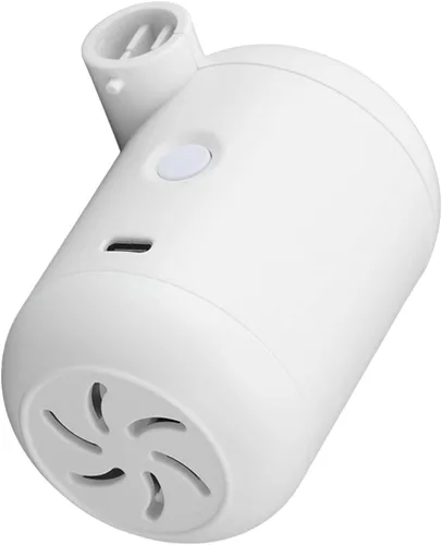 Miniatura 4 de Bomba de aire portátil para inflables con 4 boquillas, bomba pequeña de inflado rápido, mini bomba de aire eléctrica para bolsas de almacenamiento
