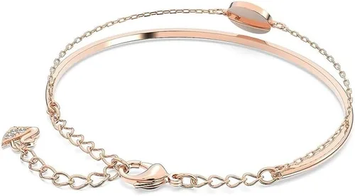 Miniatura 4 de Swarovski Brazalete Ginger, gris, baño de oro rosa 5389046, Chapado en tono oro rosa, cristal