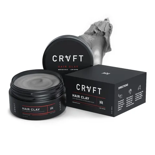 Miniatura 7 de CRVFT - Arcilla para el cabello de 1 onza, acabado mate verdadero, arcilla de peinado de fijación media para hombres, aspecto natural, textura