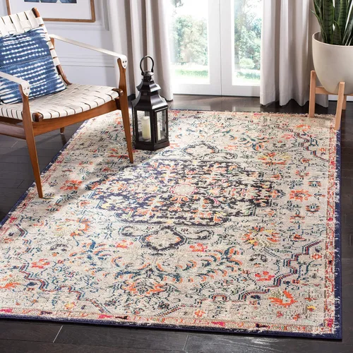 Miniatura 52 de SAFAVIEH Colección Madison MAD447B - Tapete bohemio con medallón antiguo y elegante, no desprende pelusa, para la sala, dormitorio, comedor