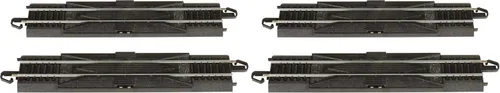 Miniatura 10 de Bachmann Trenes - RERAILER RECTO A PRESENTACIÓN E-Z 9" (2/tarjeta) - Riel de aleación de acero con plataforma negra - Escala HO