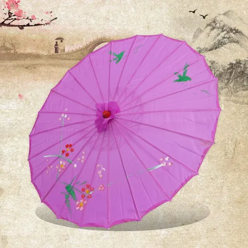 Miniatura 4 de EXCEART Paraguas de papel engrasado japonés chino hecho a mano sombrilla clásica danza paraguas para bodas fiestas fotografía decoración D