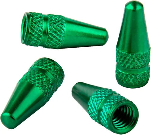 Miniatura 13 de Presta - Tapones de válvula de aluminio anodizado, uso en válvulas Presta/Francesas, diseños: bala, cohete, hamburguesa, cohete de bolsillo