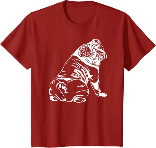Miniatura 48 de Gracioso Bulldog Inglés playera perro Hund playera regalo, Azul (Heather blue)