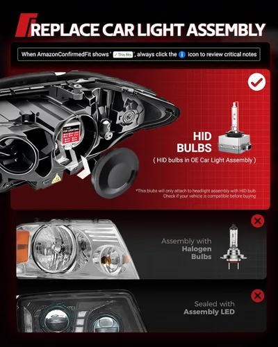 Miniatura 5 de Torchbeam Bombillas HID D1S, 6000K blanco frío, distancia de iluminación del 150%, bombilla de xenón, diseño IP67 para reemplazar 66144 66140 85140
