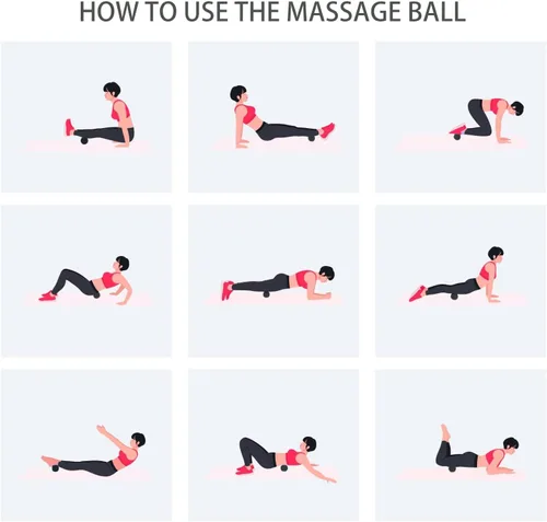 Miniatura 6 de Pelota de masaje pequeña y dura, paquete de 2 unidades. Bolas de lacrosse para fascia, para punto de gatillo, tejido profundo, liberación Negro