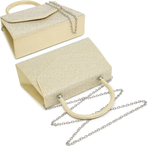 Miniatura 6 de Dasein Bolso de noche para mujer, embragues de fiesta, bolsos de boda, cóctel, baile de graduación, bolsos con purpurina esmerilada