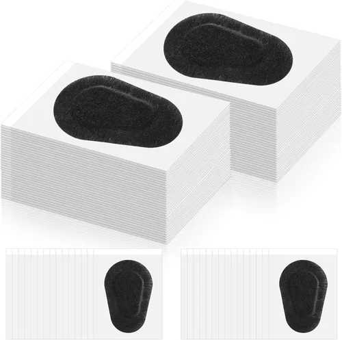 80 parches adhesivos para los ojos, almohadillas desechables para adultos, vendajes adhesivos sin látex (3 x 2 pulgadas, negro)
