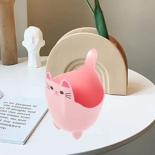 Miniatura 4 de Cabilock Mini basurero de escritorio, cubo de basura, mini bote de basura, lindo cubo de basura pequeño con tapa, cubo de basura de mesa de mesa
