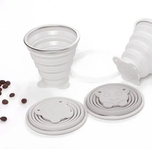 Miniatura 5 de Taza plegable de silicona plegable para beber, taza portátil reutilizable para viajes, camping, senderismo, supervivencia, automóvil, picnic, playa