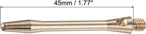 Miniatura 2 de PATIKIL Eje de dardo, rosca mediana 2BA de aluminio Dart Tallos de dardo Accesorios de lanzamiento de montaje para punta de acero Latón