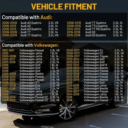 Miniatura 4 de Depósito de refrigerante 1K0121407A Compatible con Volkswagen VW CC Passat Jetta Beetle Golf Rabbit Eos GTI Compatible con Audi A3 Q3 TT RS TTS